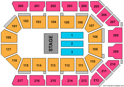 Rabobank Arena Seating Chart